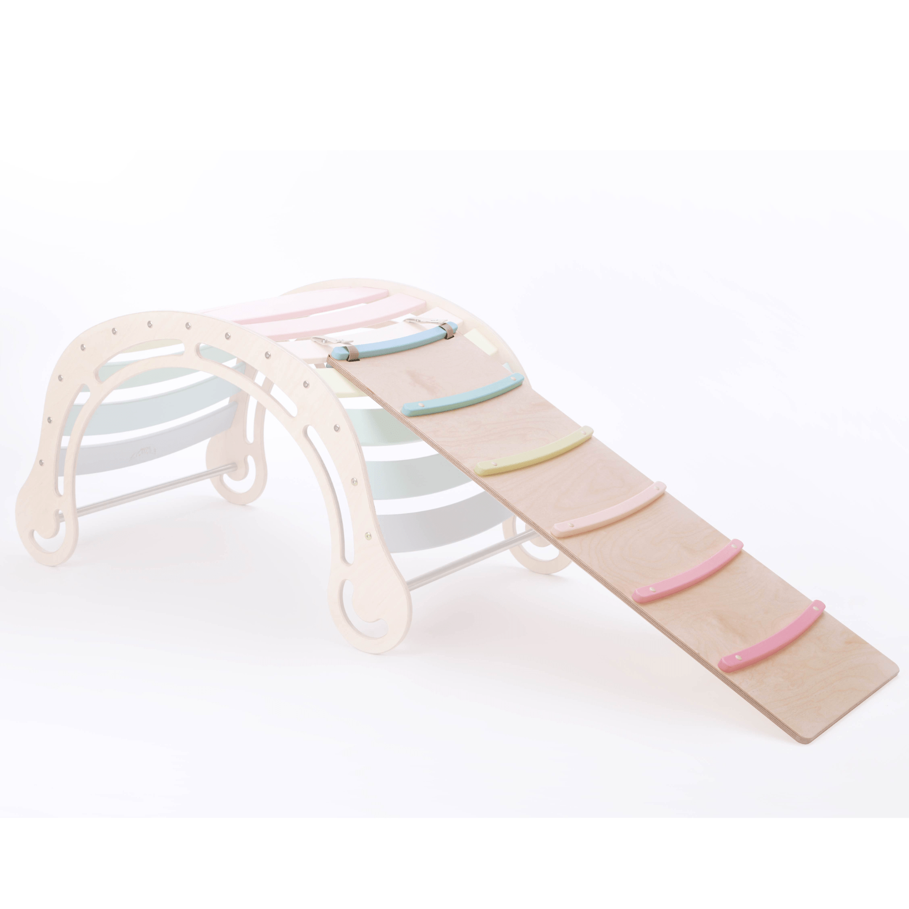 Arche d'escalade Toboggan arche Pikler pastel