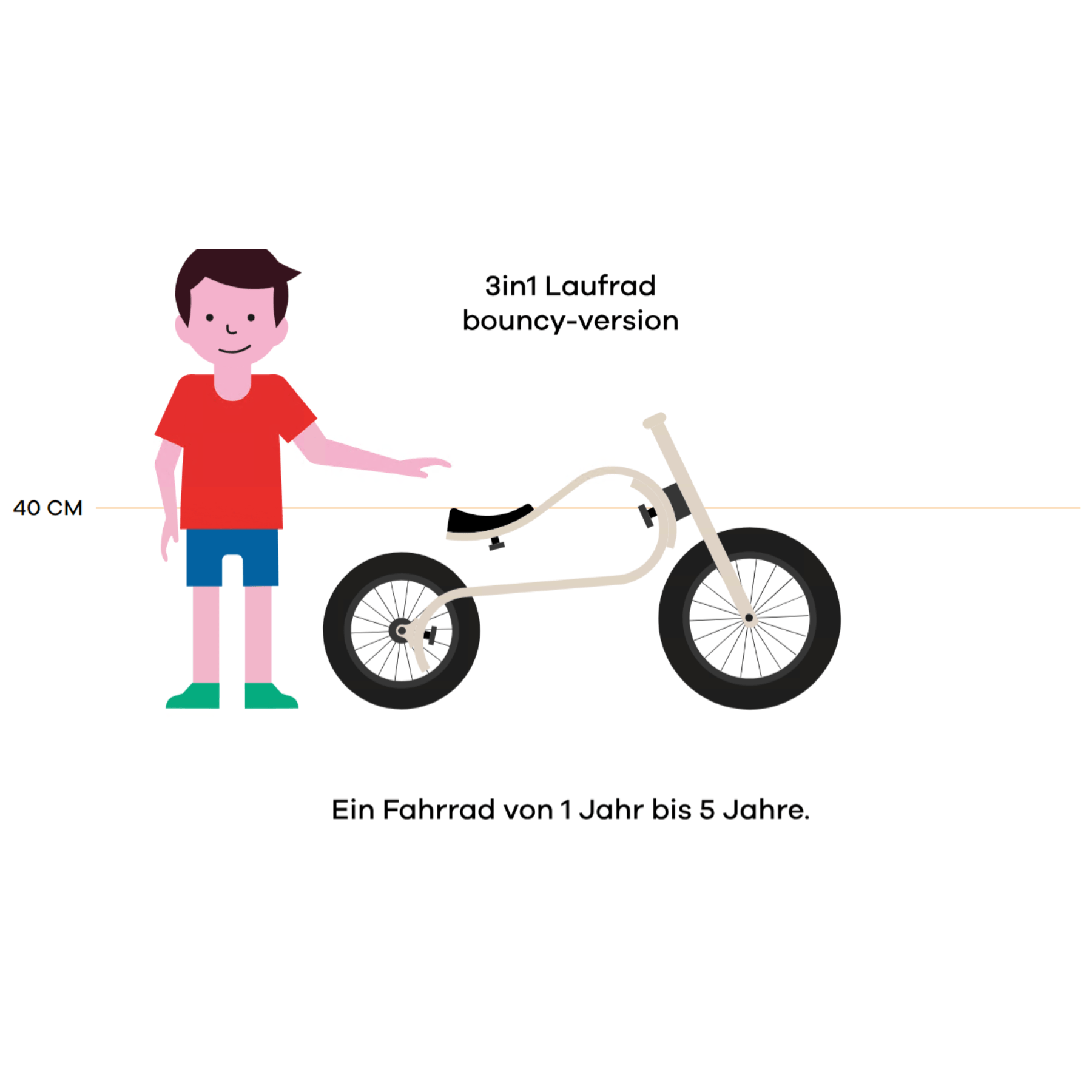 Balance Bike 3in1 Laufrad aus Holz