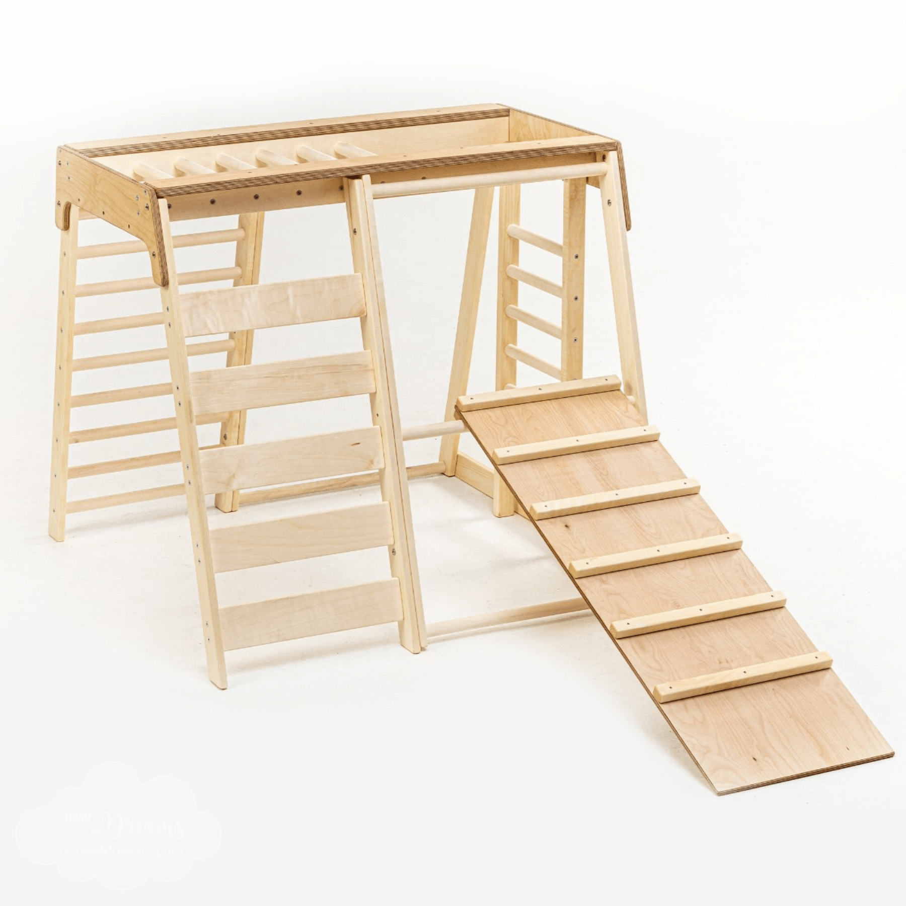 Indoor Klettergerüst Kinderzimmer Spielplatz aus Holz - LeoBabys