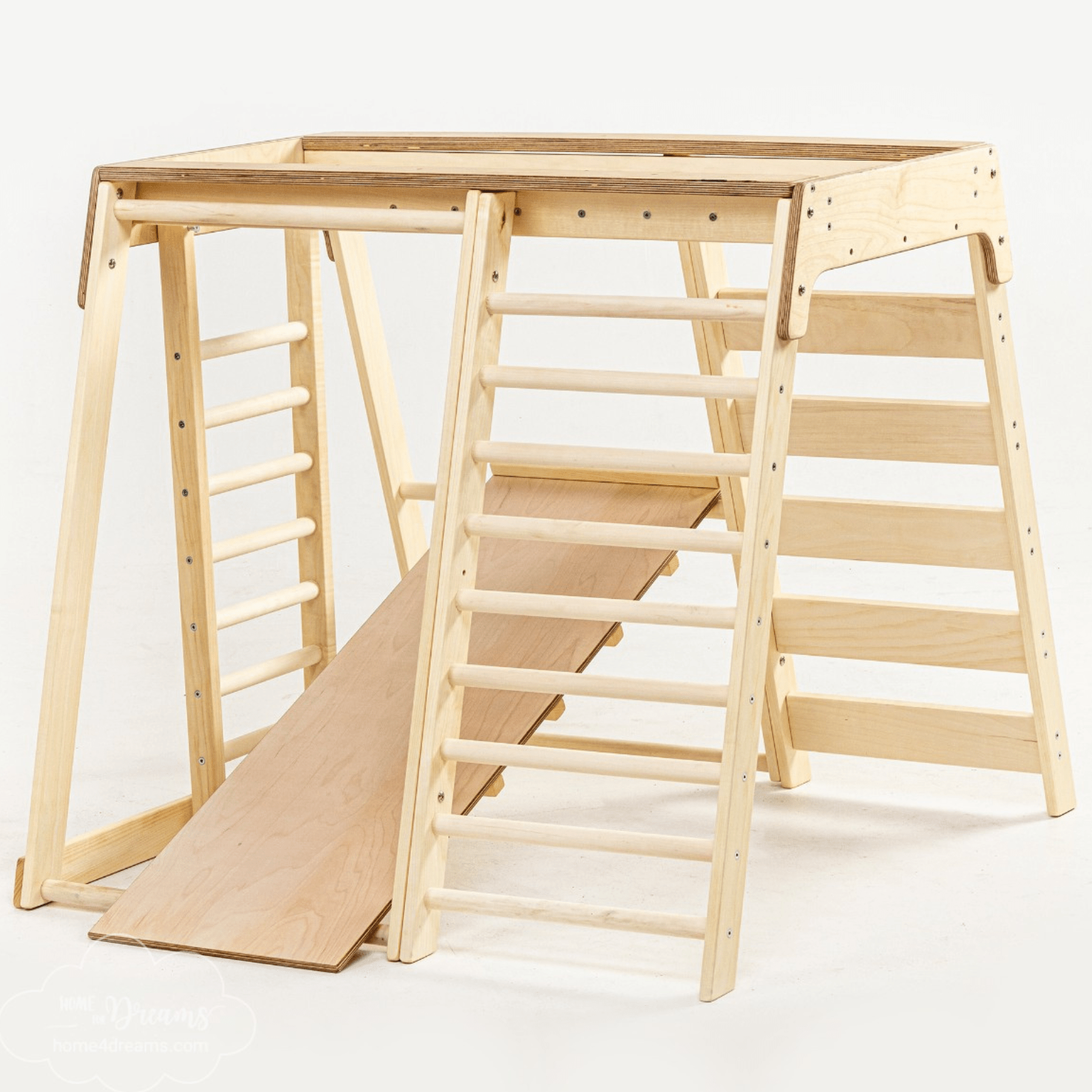 Indoor Klettergerüst Kinderzimmer Spielplatz aus Holz - LeoBabys