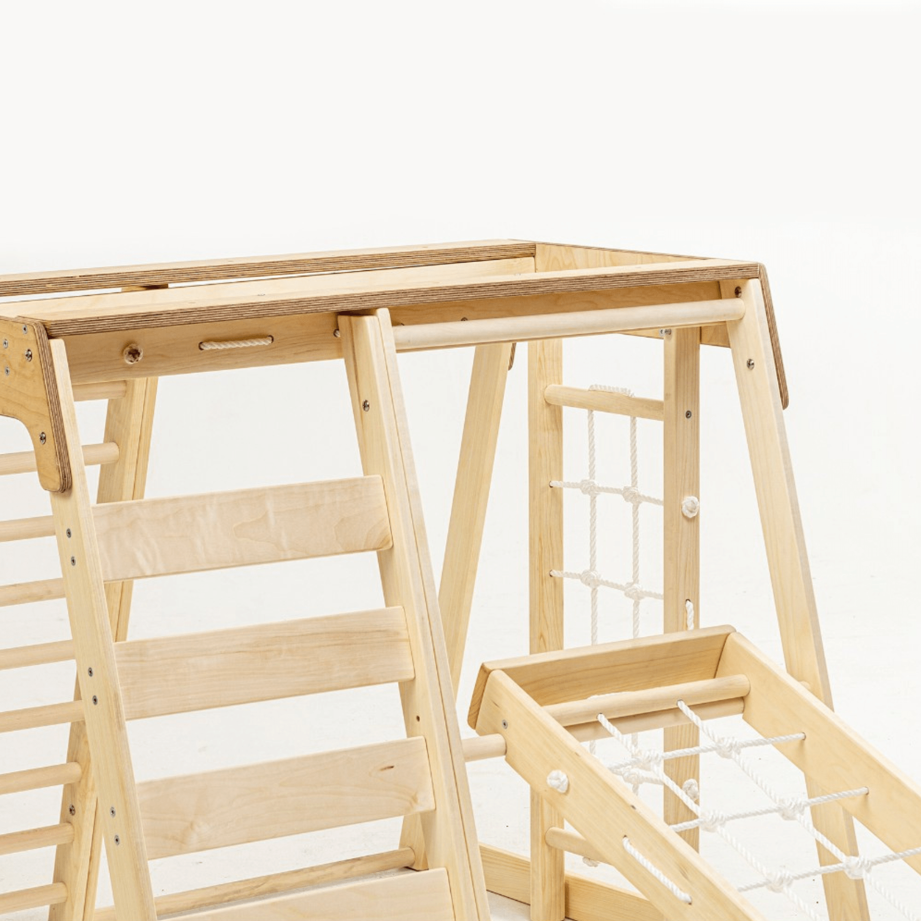 Indoor Klettergerüst Kinderzimmer Spielplatz aus Holz - LeoBabys