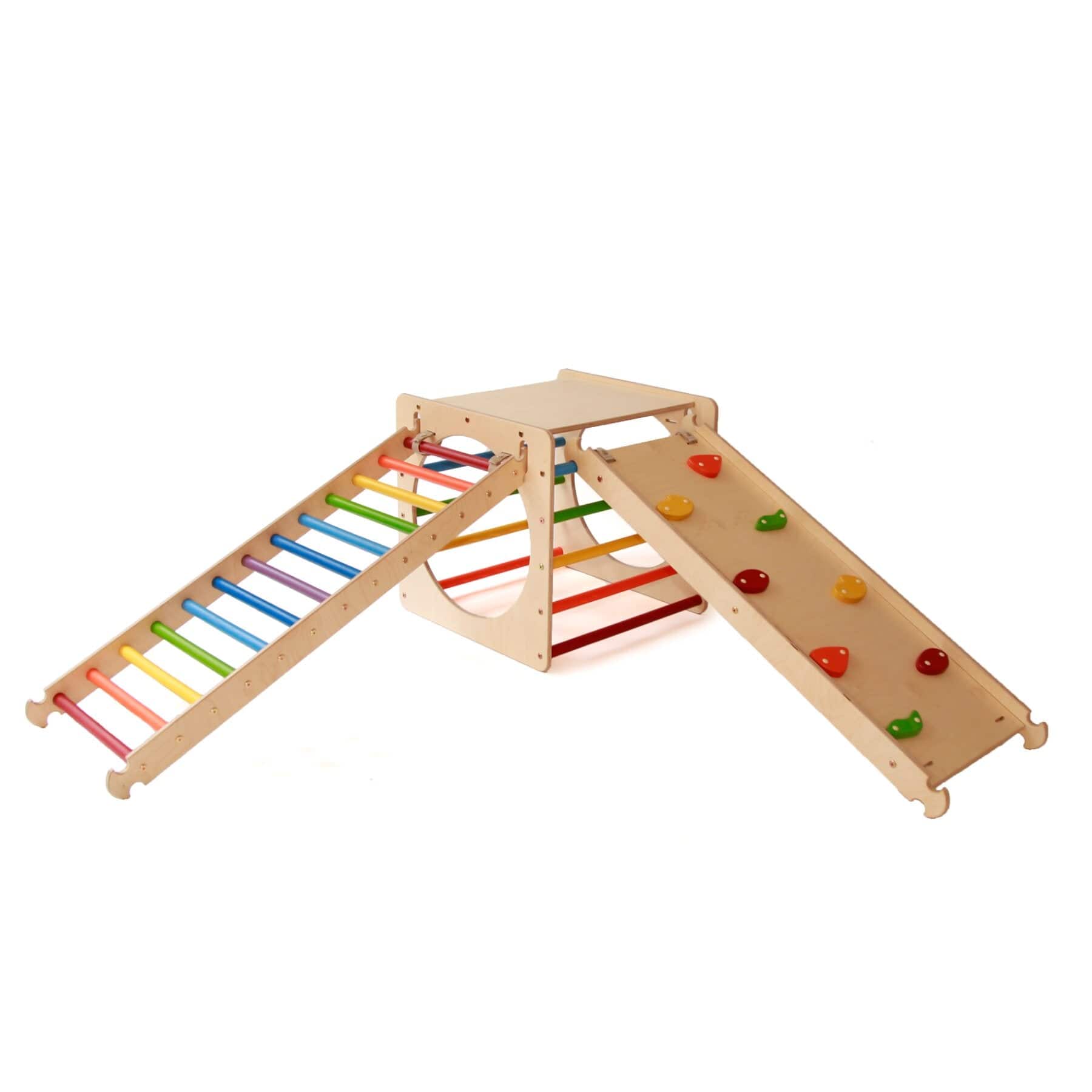 Climbing cube Explorer wood colorful