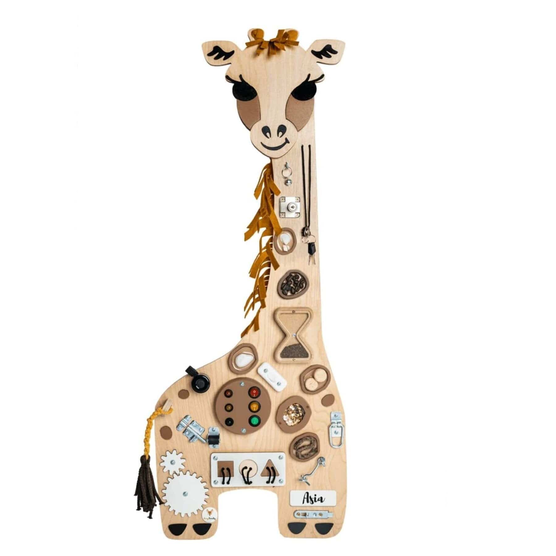 Activity Board Busy Board Holz Giraffe - Melman - LeoBabys