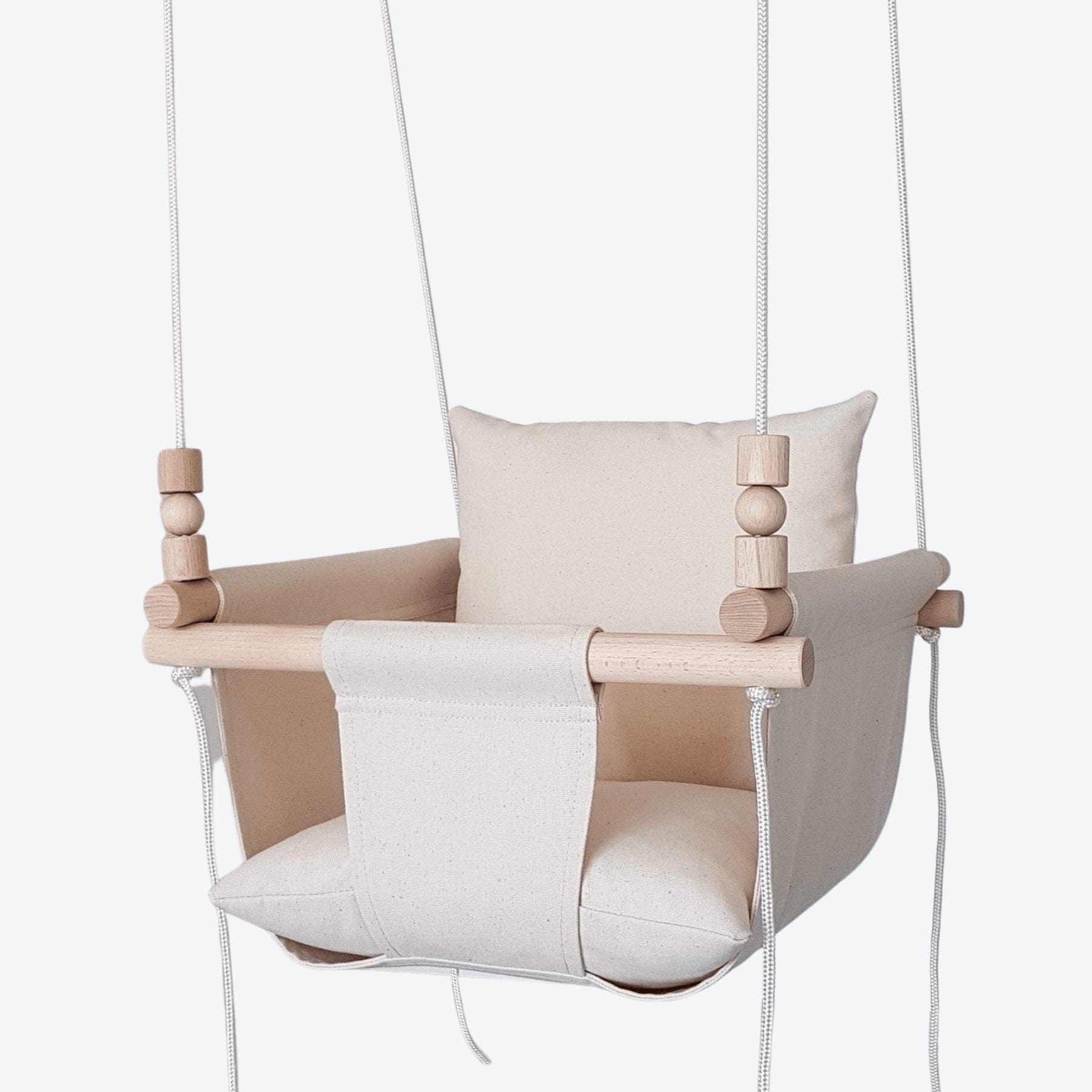 Babyschaukel aus Baumwolle Beige - LeoBabys